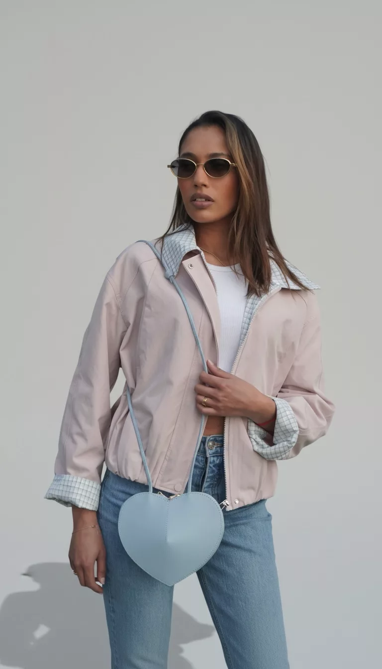 Veste légère rose poudrée